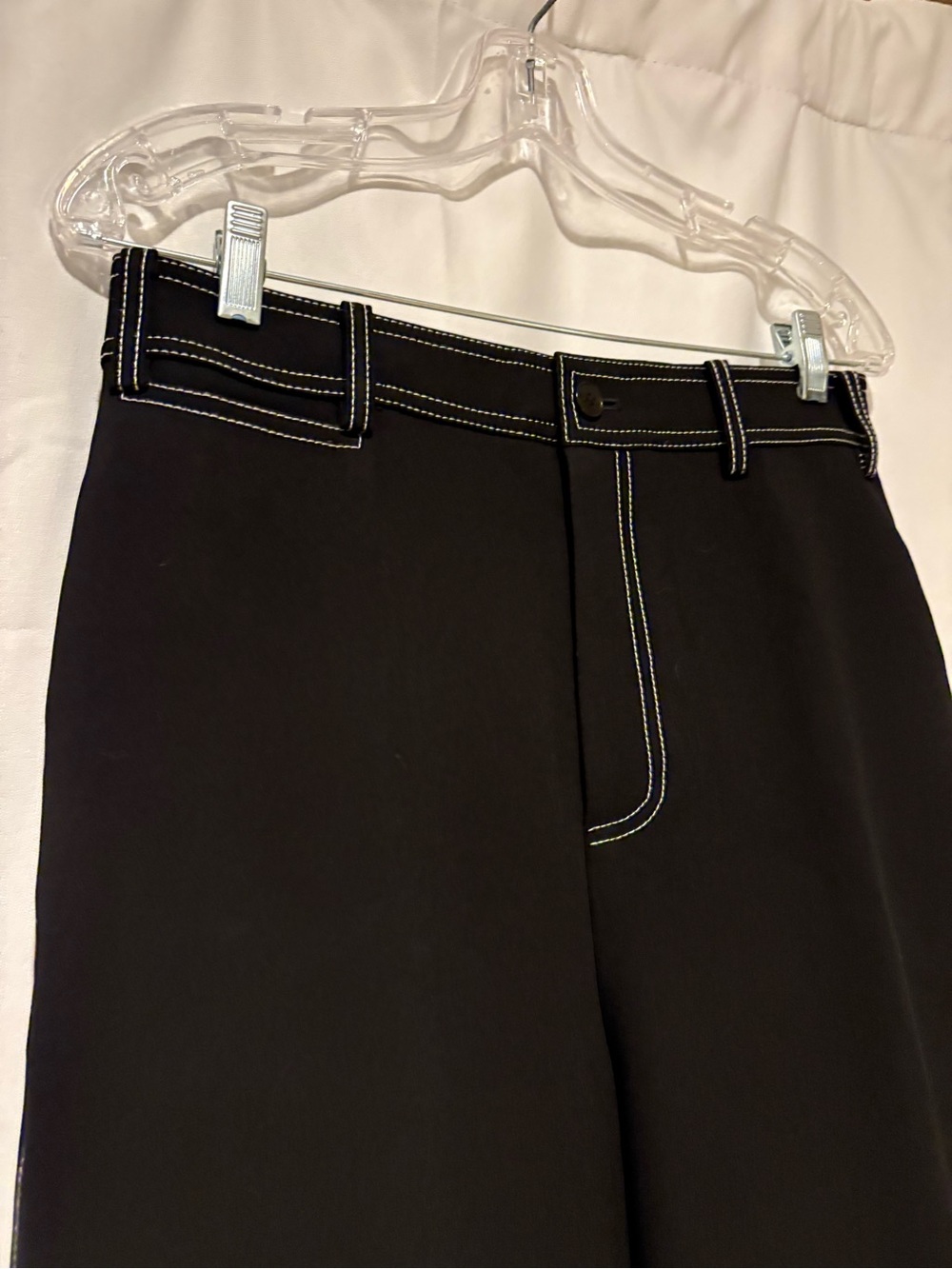 Tory Burch Black Dress pants with Contrast White Stitching